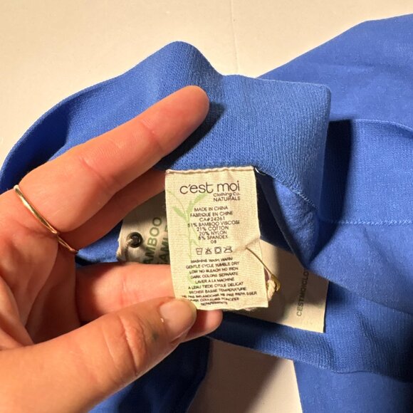 NWT C'est Moi Naturals Seamless Straight Leg Stretchy Comfortable Yoga Pants O/S - Picture 5 of 10